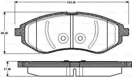 BOSCH 0 986 TB2 447 - Kit pastiglie freno, Freno a disco autozon.pro