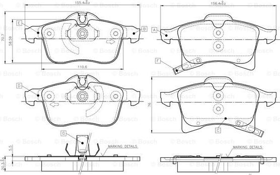 BOSCH 0 986 TB2 459 - Kit pastiglie freno, Freno a disco autozon.pro