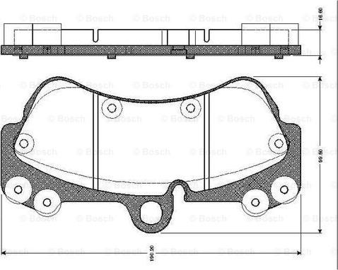 BOSCH 0 986 TB2 454 - Kit pastiglie freno, Freno a disco autozon.pro