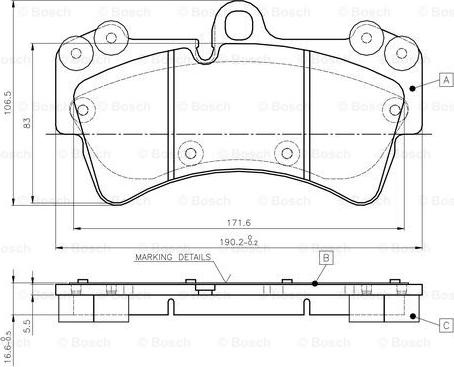 BOSCH 0 986 TB2 455 - Kit pastiglie freno, Freno a disco autozon.pro