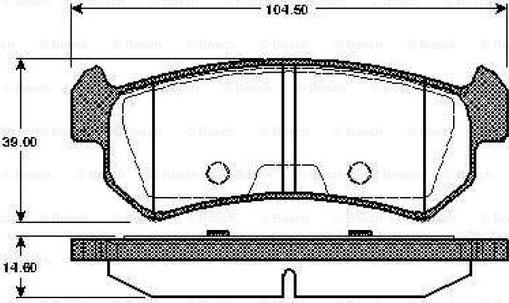 BOSCH 0 986 TB2 465 - Kit pastiglie freno, Freno a disco autozon.pro