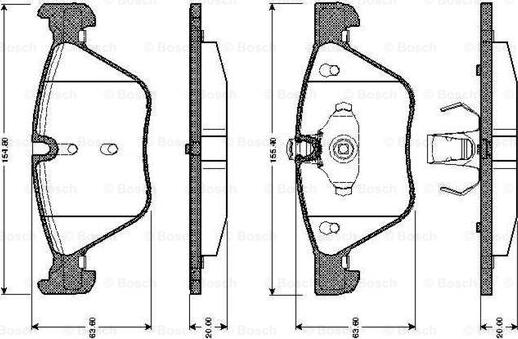 BOSCH 0 986 TB2 466 - Kit pastiglie freno, Freno a disco autozon.pro