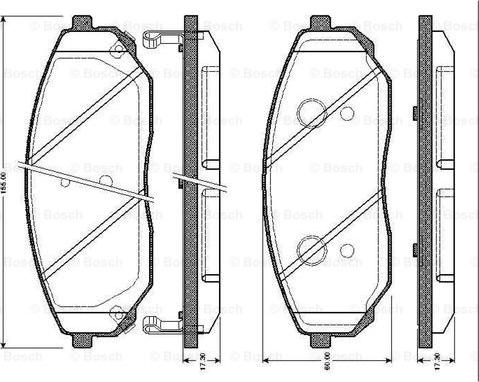 BOSCH 0 986 TB2 461 - Kit pastiglie freno, Freno a disco autozon.pro