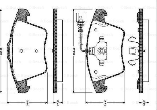 BOSCH 0 986 TB2 462 - Kit pastiglie freno, Freno a disco autozon.pro