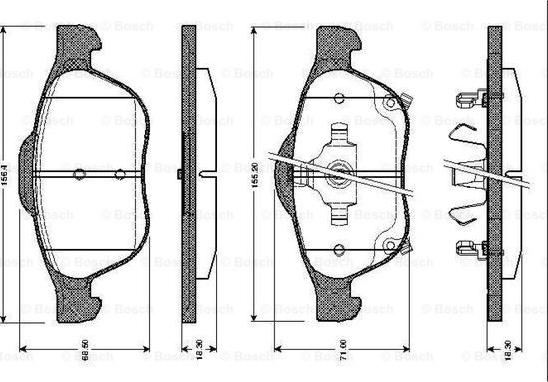 BOSCH 0 986 TB2 467 - Kit pastiglie freno, Freno a disco autozon.pro