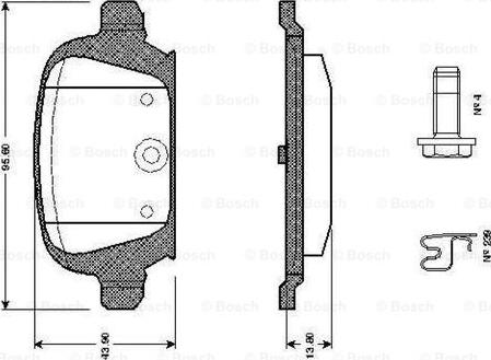 BOSCH 0 986 TB2 404 - Kit pastiglie freno, Freno a disco autozon.pro