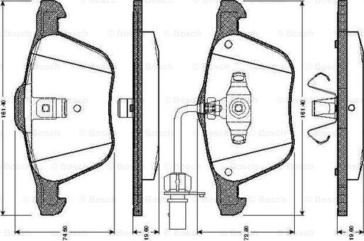 BOSCH 0 986 TB2 405 - Kit pastiglie freno, Freno a disco autozon.pro