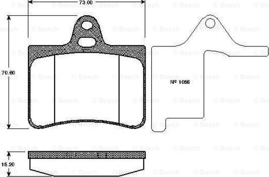 BOSCH 0 986 TB2 400 - Kit pastiglie freno, Freno a disco autozon.pro