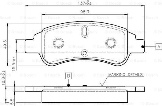 BOSCH 0 986 TB2 408 - Kit pastiglie freno, Freno a disco autozon.pro