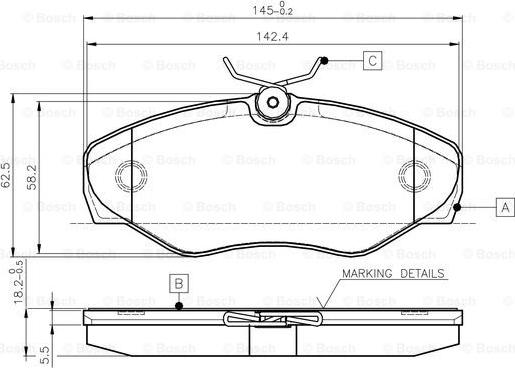 BOSCH 0 986 TB2 402 - Kit pastiglie freno, Freno a disco autozon.pro