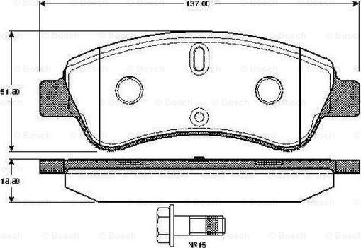 BOSCH 0 986 TB2 407 - Kit pastiglie freno, Freno a disco autozon.pro