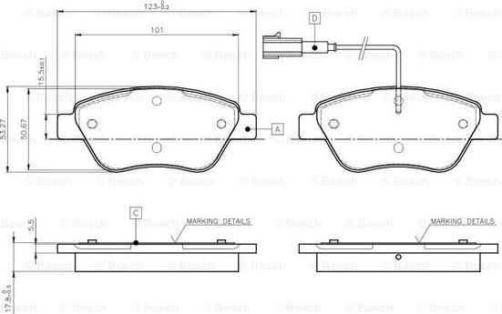 BOSCH 0 986 TB2 414 - Kit pastiglie freno, Freno a disco autozon.pro