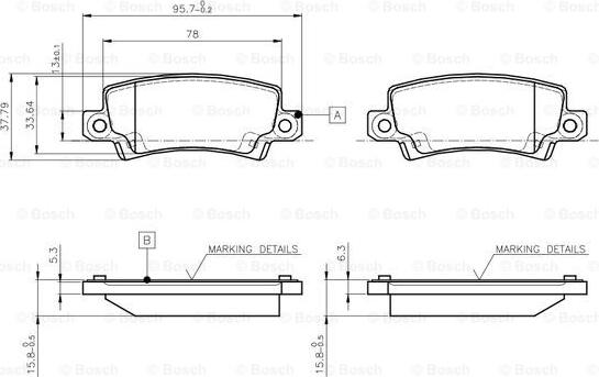 BOSCH 0 986 TB2 416 - Kit pastiglie freno, Freno a disco autozon.pro