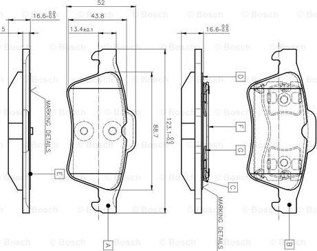 BOSCH 0 986 TB2 410 - Kit pastiglie freno, Freno a disco autozon.pro