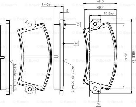 BOSCH 0 986 TB2 485 - Kit pastiglie freno, Freno a disco autozon.pro