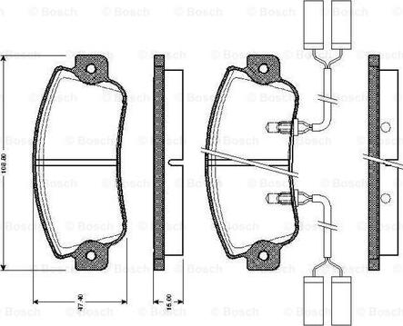 BOSCH 0 986 TB2 480 - Kit pastiglie freno, Freno a disco autozon.pro