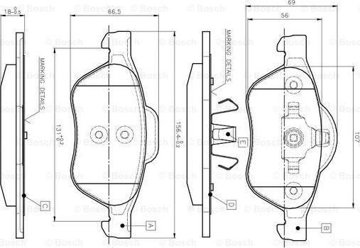 BOSCH 0 986 TB2 434 - Kit pastiglie freno, Freno a disco autozon.pro