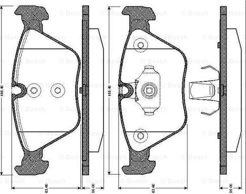 BOSCH 0 986 TB2 435 - Kit pastiglie freno, Freno a disco autozon.pro