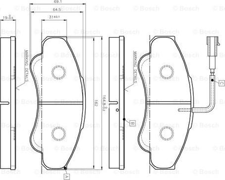 BOSCH 0 986 TB2 431 - Kit pastiglie freno, Freno a disco autozon.pro