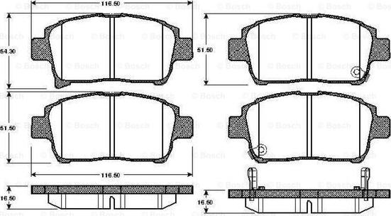 BOSCH 0 986 TB2 438 - Kit pastiglie freno, Freno a disco autozon.pro