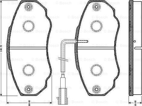 BOSCH 0 986 TB2 432 - Kit pastiglie freno, Freno a disco autozon.pro