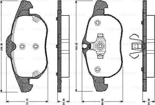 BOSCH 0 986 TB2 421 - Kit pastiglie freno, Freno a disco autozon.pro