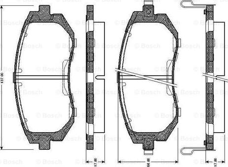 BOSCH 0 986 TB2 428 - Kit pastiglie freno, Freno a disco autozon.pro