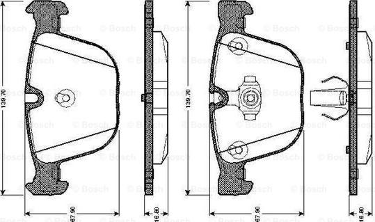 BOSCH 0 986 TB2 422 - Kit pastiglie freno, Freno a disco autozon.pro