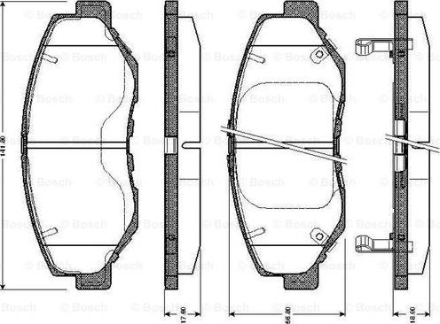 BOSCH 0 986 TB2 427 - Kit pastiglie freno, Freno a disco autozon.pro