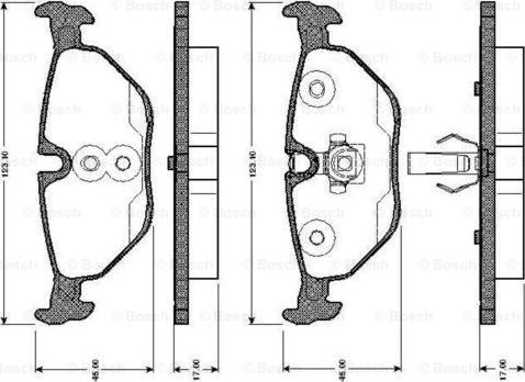 BOSCH 0 986 TB2 594 - Kit pastiglie freno, Freno a disco autozon.pro