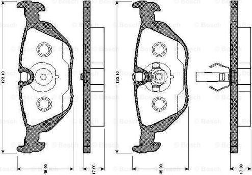 BOSCH 0 986 TB2 595 - Kit pastiglie freno, Freno a disco autozon.pro