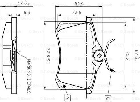 BOSCH 0 986 TB2 590 - Kit pastiglie freno, Freno a disco autozon.pro