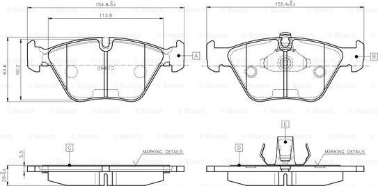 BOSCH 0 986 TB2 598 - Kit pastiglie freno, Freno a disco autozon.pro