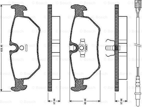 BOSCH 0 986 TB2 593 - Kit pastiglie freno, Freno a disco autozon.pro