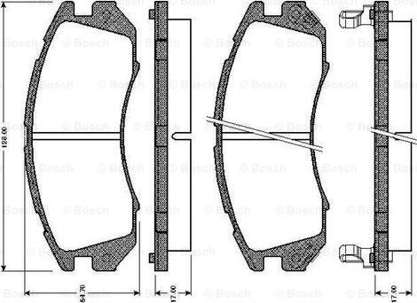 BOSCH 0 986 TB2 548 - Kit pastiglie freno, Freno a disco autozon.pro