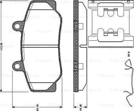 BOSCH 0 986 TB2 542 - Kit pastiglie freno, Freno a disco autozon.pro