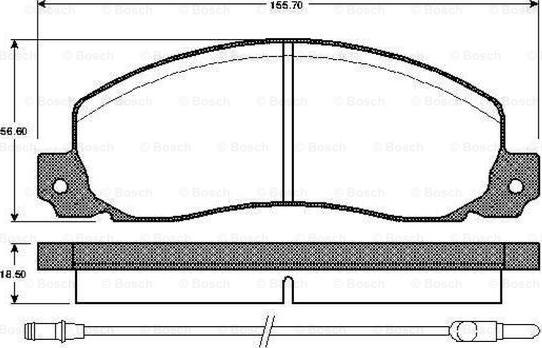 BOSCH 0 986 TB2 554 - Kit pastiglie freno, Freno a disco autozon.pro