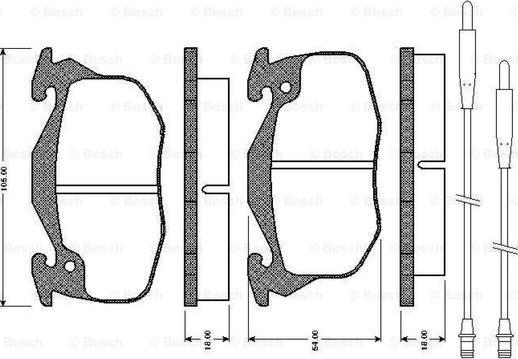 BOSCH 0 986 TB2 550 - Kit pastiglie freno, Freno a disco autozon.pro