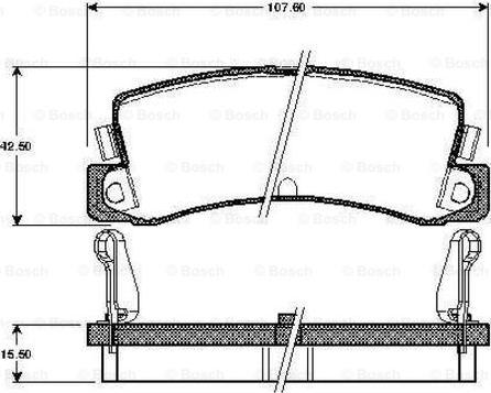 BOSCH 0 986 TB2 564 - Kit pastiglie freno, Freno a disco autozon.pro