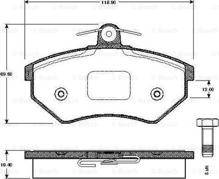 BOSCH 0 986 TB2 505 - Kit pastiglie freno, Freno a disco autozon.pro