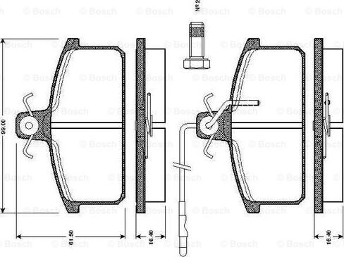 BOSCH 0 986 TB2 501 - Kit pastiglie freno, Freno a disco autozon.pro