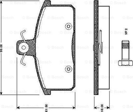 BOSCH 0 986 TB2 503 - Kit pastiglie freno, Freno a disco autozon.pro