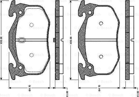 BOSCH 0 986 TB2 518 - Kit pastiglie freno, Freno a disco autozon.pro