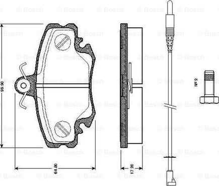 BOSCH 0 986 TB2 513 - Kit pastiglie freno, Freno a disco autozon.pro