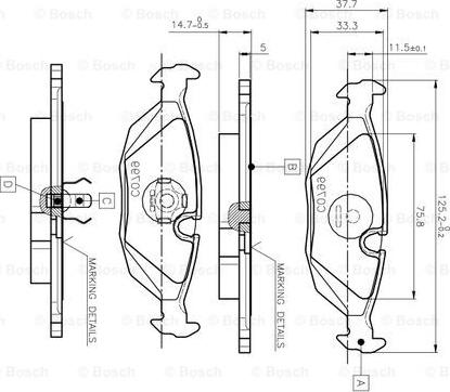 BOSCH 0 986 TB2 532 - Kit pastiglie freno, Freno a disco autozon.pro