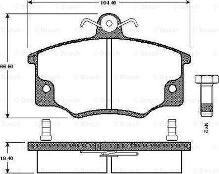 BOSCH 0 986 TB2 525 - Kit pastiglie freno, Freno a disco autozon.pro