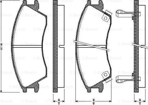 BOSCH 0 986 TB2 570 - Kit pastiglie freno, Freno a disco autozon.pro