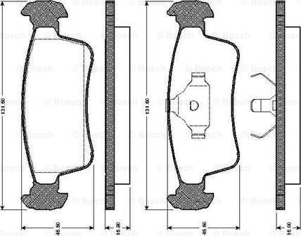 BOSCH 0 986 TB2 578 - Kit pastiglie freno, Freno a disco autozon.pro