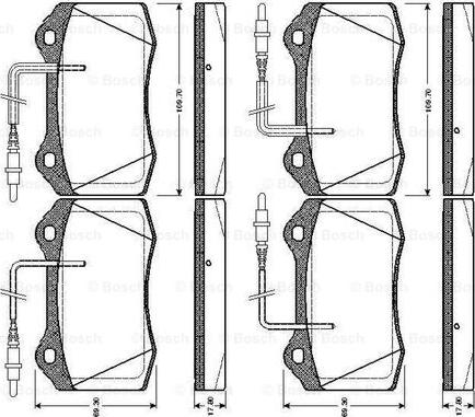 BOSCH 0 986 TB2 694 - Kit pastiglie freno, Freno a disco autozon.pro