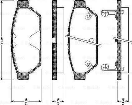 BOSCH 0 986 TB2 698 - Kit pastiglie freno, Freno a disco autozon.pro